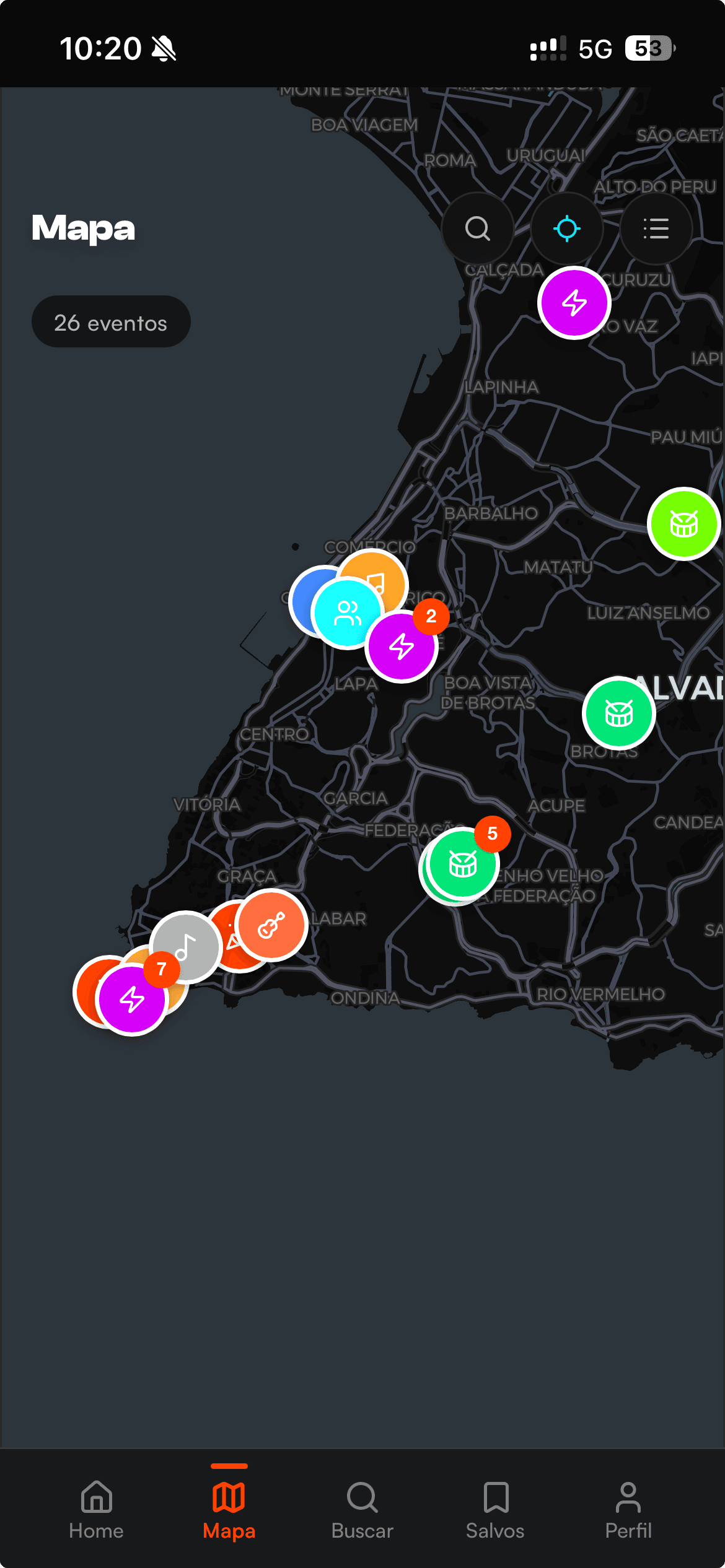 WIG — Mapa de eventos perto de você
